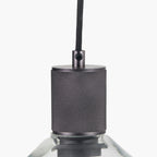 Bexley Clear Glass with Antique Bronze Fitting Elec Pendant