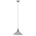 Macchiato Grey and Silver Metal Cafe Pendant