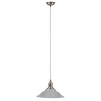 Macchiato Grey and Silver Metal Cafe Pendant
