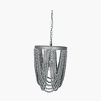 Bonneval Grey Wash Wood Bead Sash Pendant