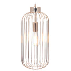 Dania French Gold Metal Wire Tall Pendant