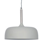 Anke Matt Grey Domed Metal Pendant