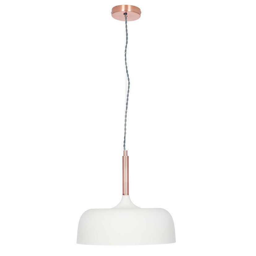 Anke Matt Cream Domed Metal Pendant