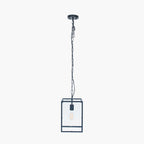 Llewellyn Matt Black Metal and Glass Pendant