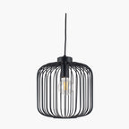 Dania Matt Black Metal Wire Pendant