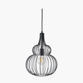 Dania Matt Black Metal Shaped Wire Pendant