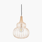 Dania French Gold Metal Wire Shaped Pendant