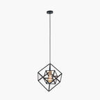 Alessio Matt Black Metal Cube Pendant