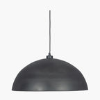 Anders Matt Black and Gold Leaf Metal Dome Pendant