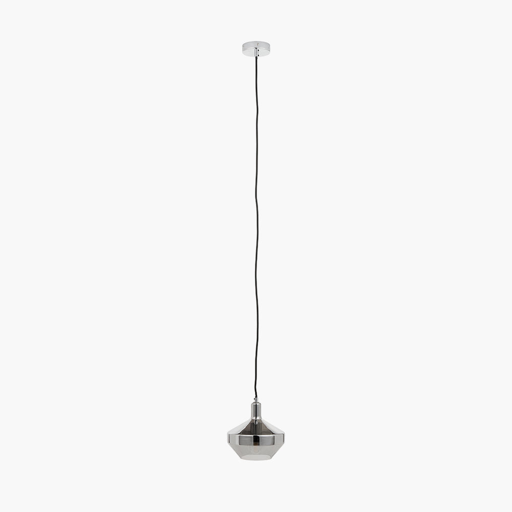 Jaxon Shiny Smoked Glass Domed Pendant