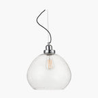 Beja Organic Shape Clear Bubble Glass Pendant