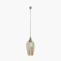 Clio Antique Silver Metal and Lustre Glass Pendant