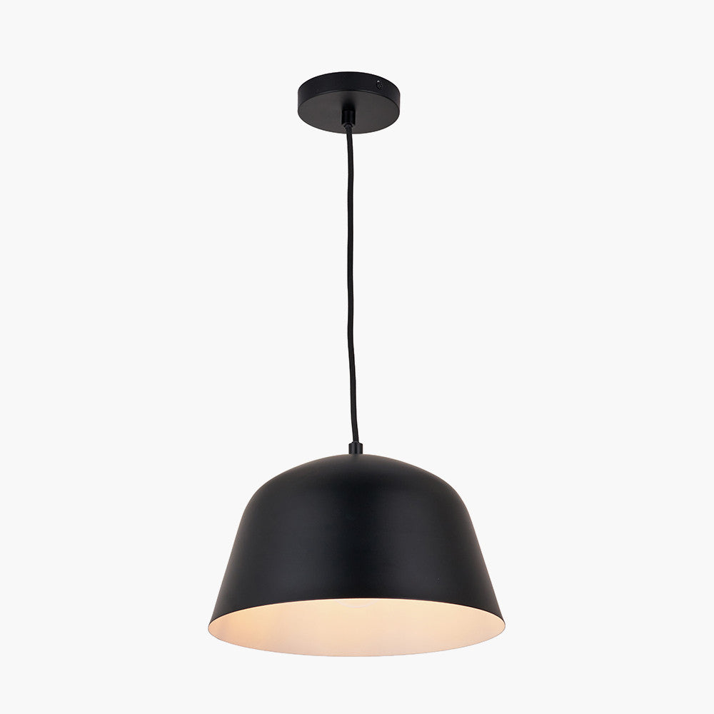 Amalie Black Metal Retro Pendant