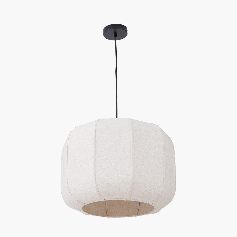 Oscar Natural Linen Structured Pendant