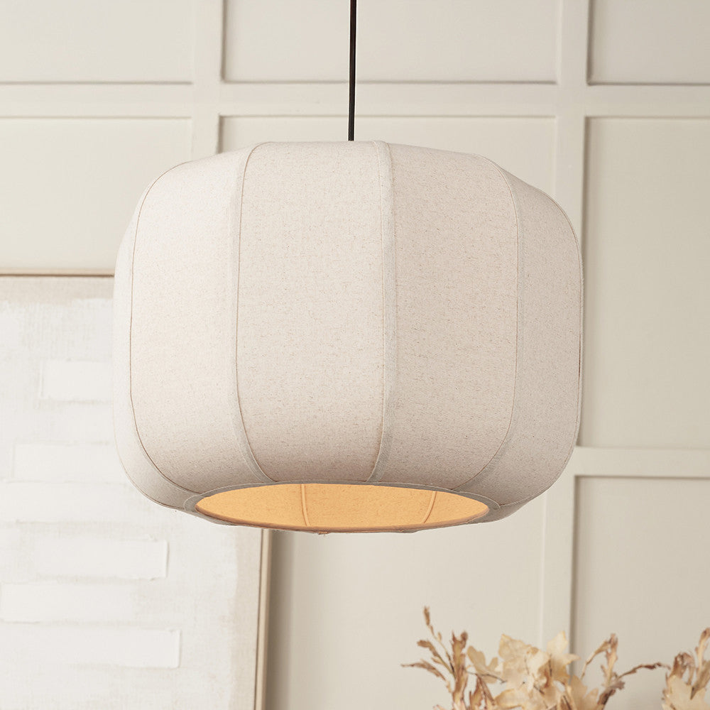 Oscar Natural Linen Structured Pendant