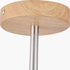 Bonham Natural Wood Veneer and Silver Metal 3 Light Pendant