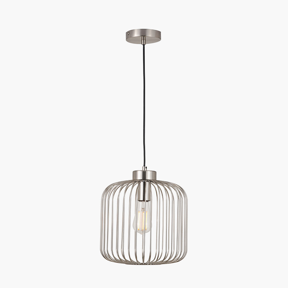 Dania Silver Metal Wire Pendant