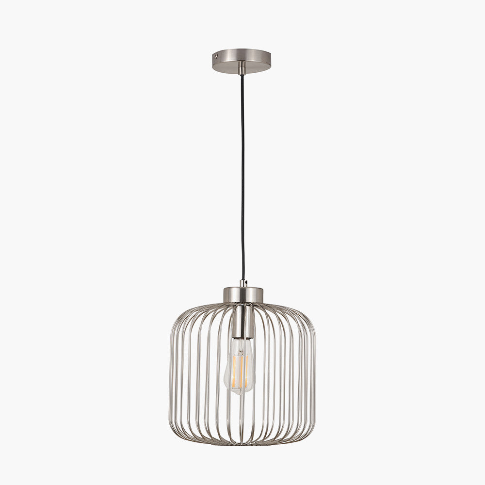 Dania Silver Metal Wire Pendant