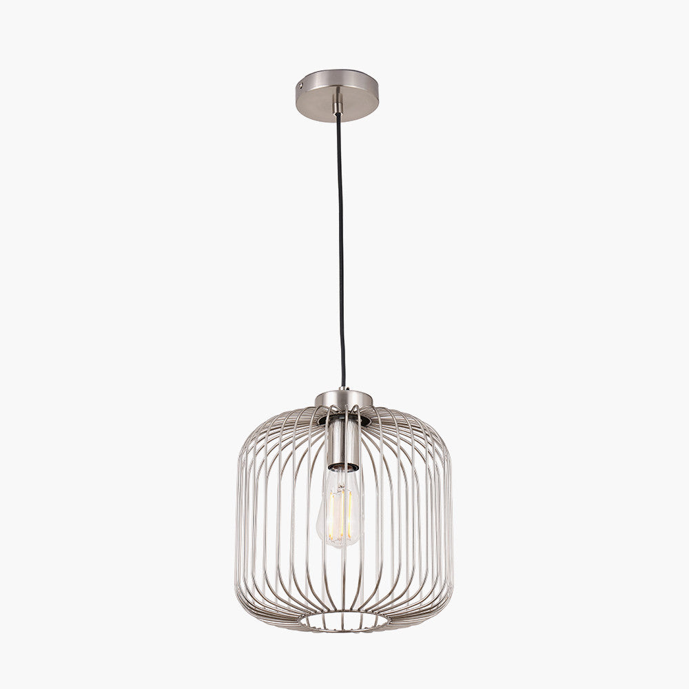 Dania Silver Metal Wire Pendant