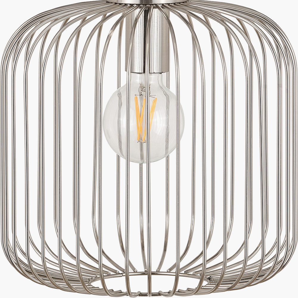 Dania Silver Metal Wire Pendant