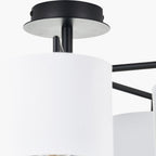 Elin Matt Black and Ivory 5 Light Pendant