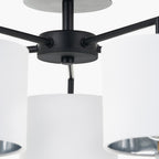 Elin Matt Black and Ivory 5 Light Pendant