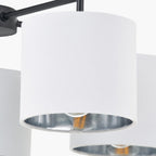 Elin Matt Black and Ivory 5 Light Pendant
