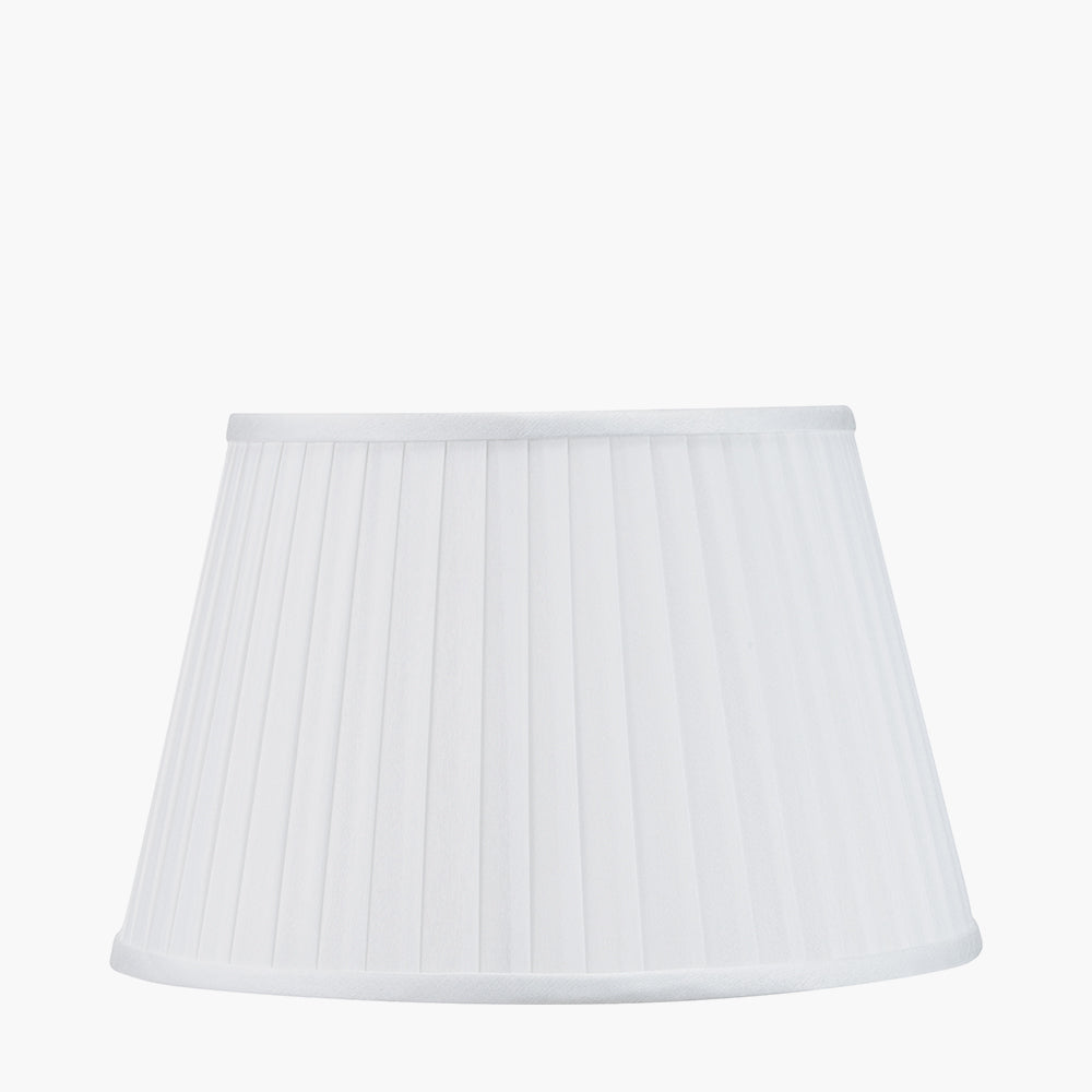 Lyndon 30cm Ivory Silk Mix Knife Pleat Tapered Lampshade
