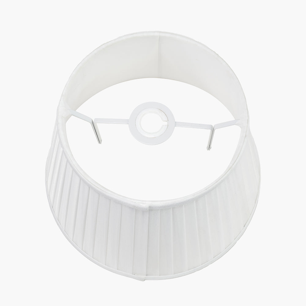 Lyndon 35cm Ivory Silk Mix Knife Pleat Tapered Lampshade
