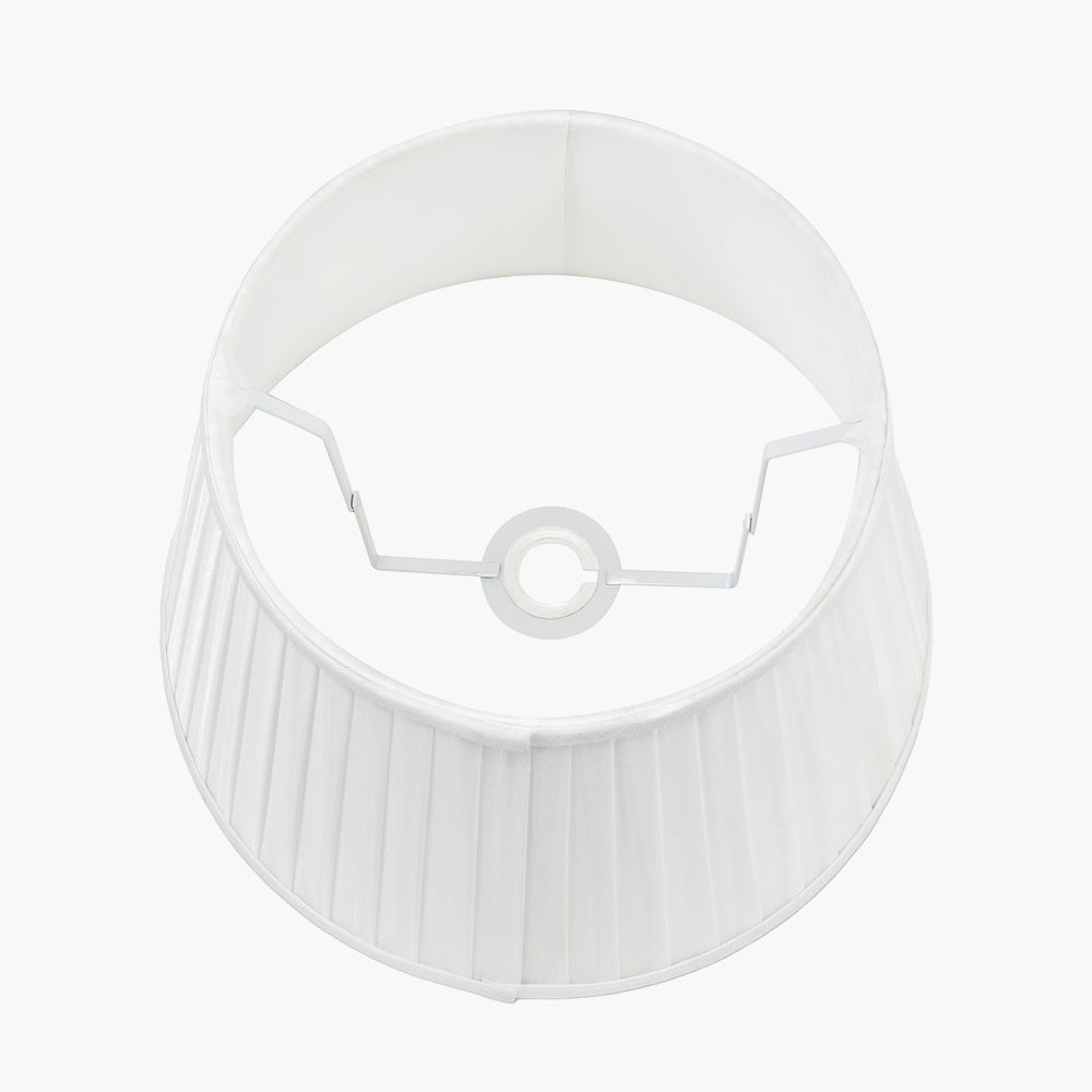 Lyndon 35cm Ivory Silk Mix Knife Pleat Tapered Lampshade