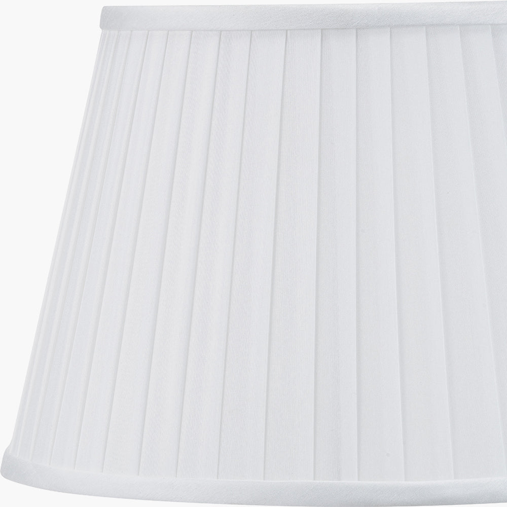 Lyndon 35cm Ivory Silk Mix Knife Pleat Tapered Lampshade