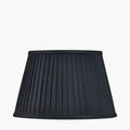 Lyndon 40cm Black Silk Mix Knife Pleat Tapered Lampshade