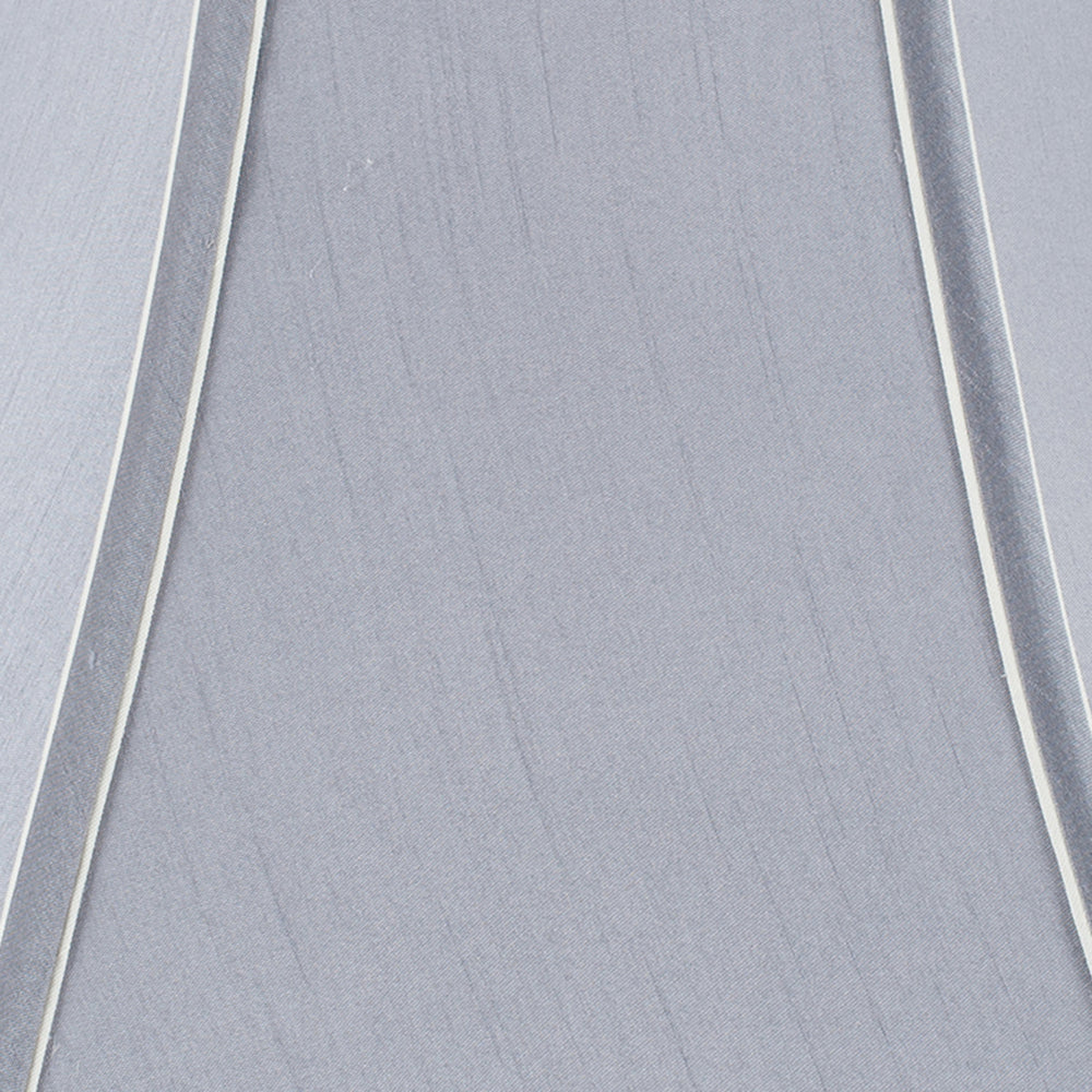 Lyla 35cm Steel Grey Silk Mix Bowed Lampshade