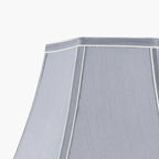 Lyla 40cm Steel Grey Silk Mix Bowed Lampshade