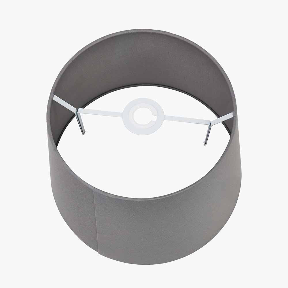 Adelaide 35cm Steel Grey Tapered Cotton Mix Lampshade