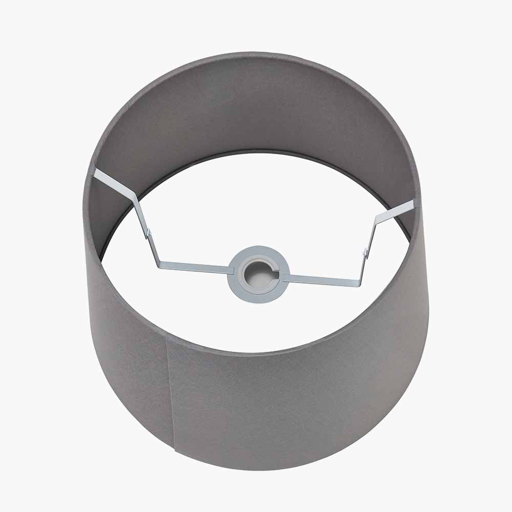 Adelaide 35cm Steel Grey Tapered Cotton Mix Lampshade
