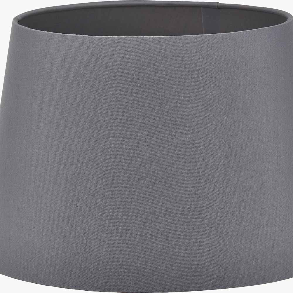 Adelaide 35cm Steel Grey Tapered Cotton Mix Lampshade