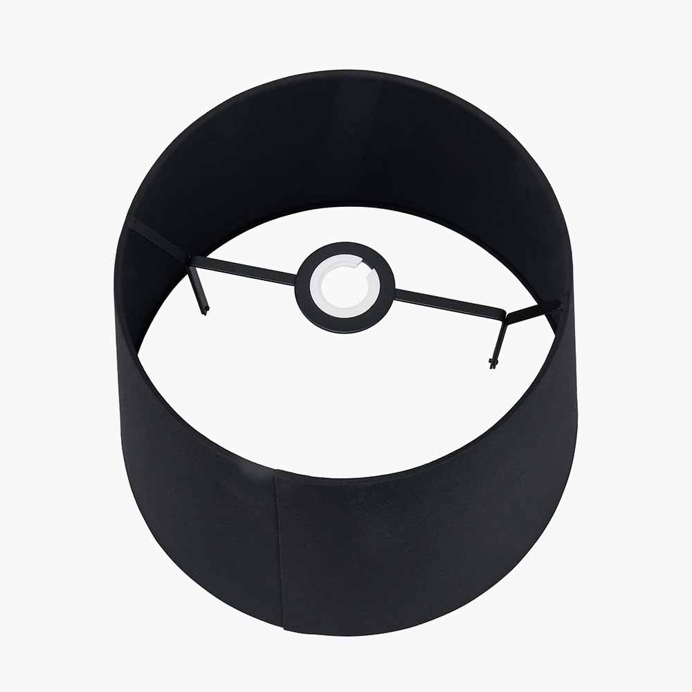 Adelaide 40cm Black Tapered Cotton Mix Lampshade