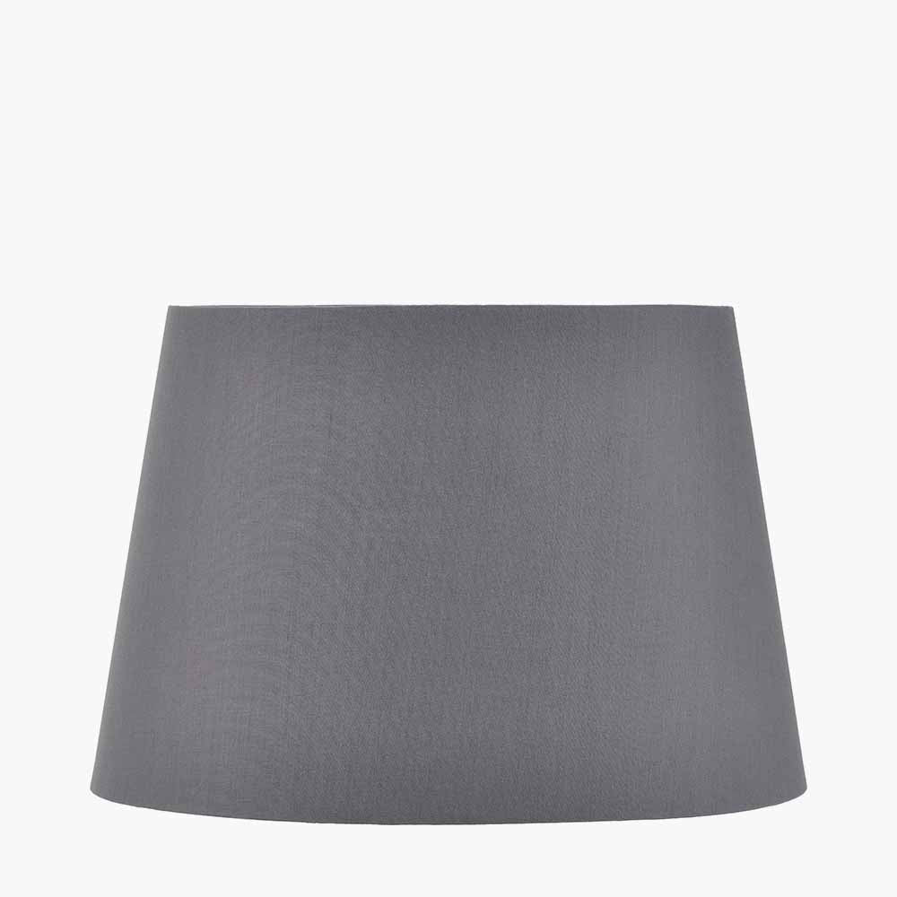 Adelaide 40cm Steel Grey Tapered Cotton Mix Lampshade