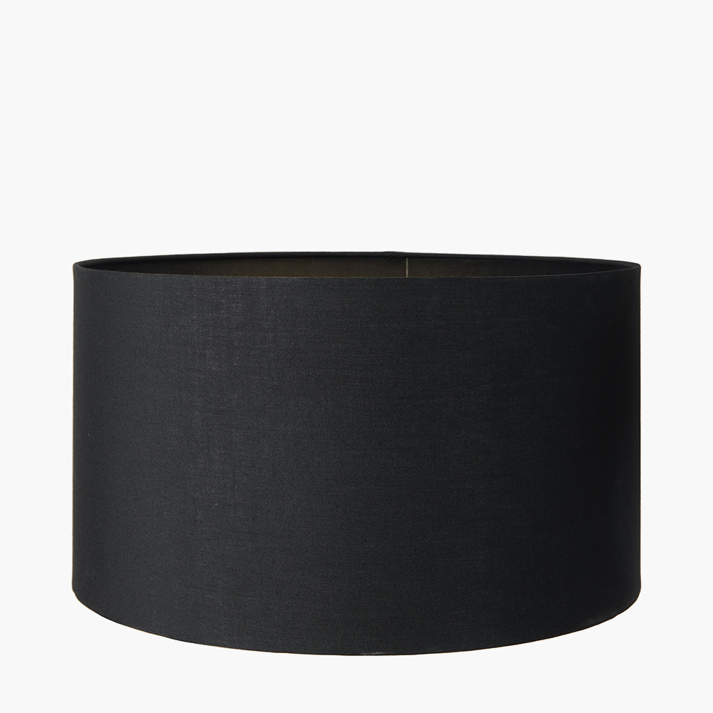 Harry 35cm Black Cotton Mix Cylinder Lampshade