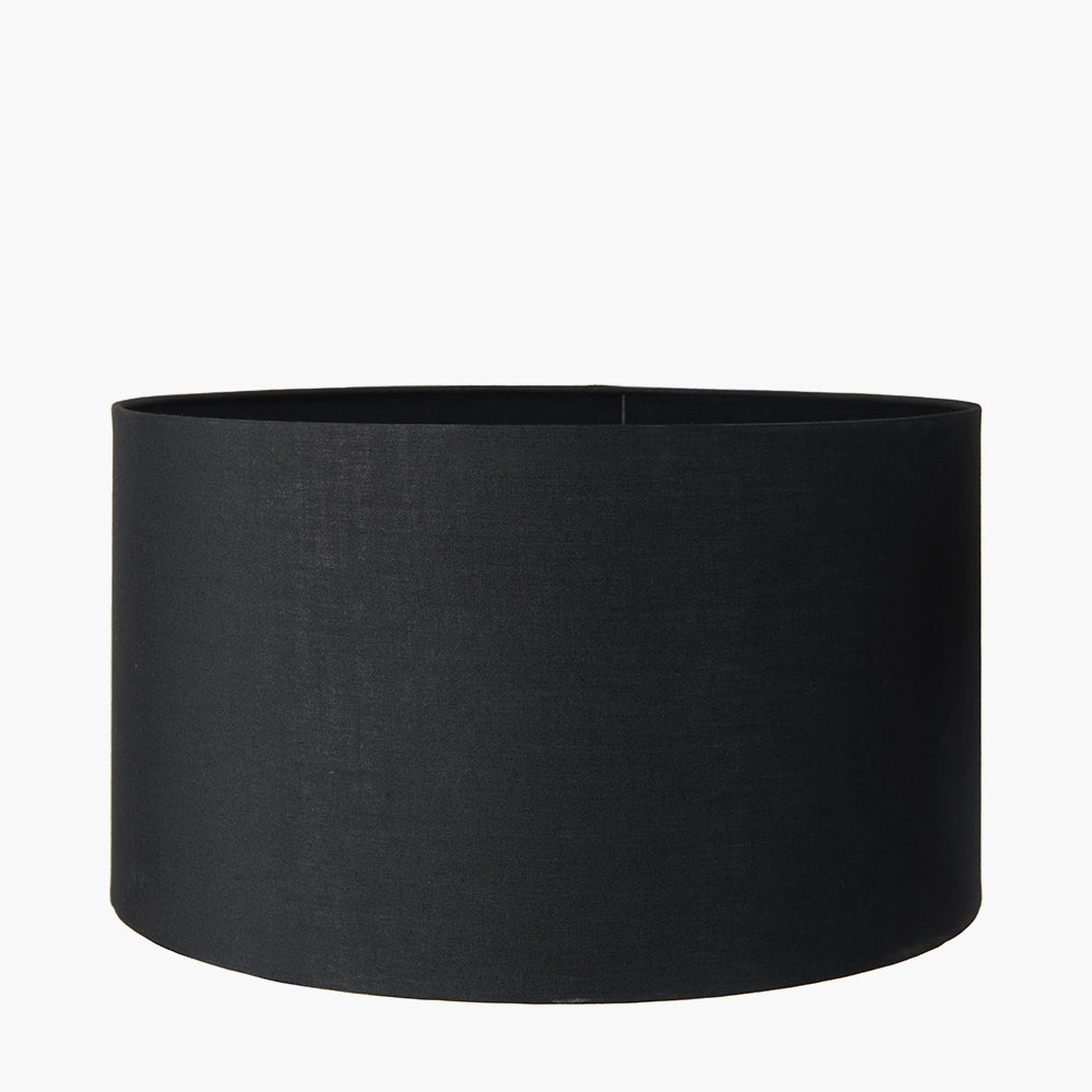 Harry 35cm Black Cotton Mix Cylinder Lampshade
