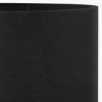 Harry 40cm Black Cotton Mix Cylinder Lampshade