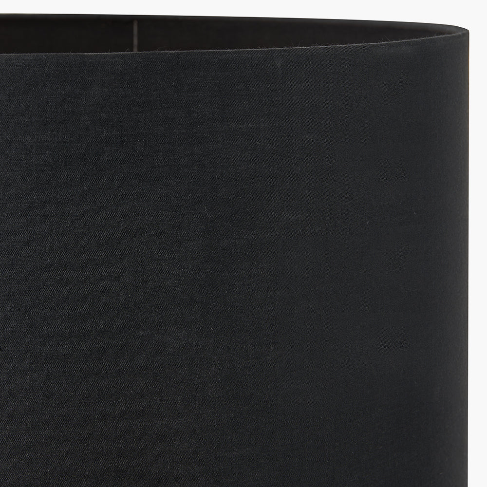 Harry 45cm Black Cotton Mix Cylinder Lampshade