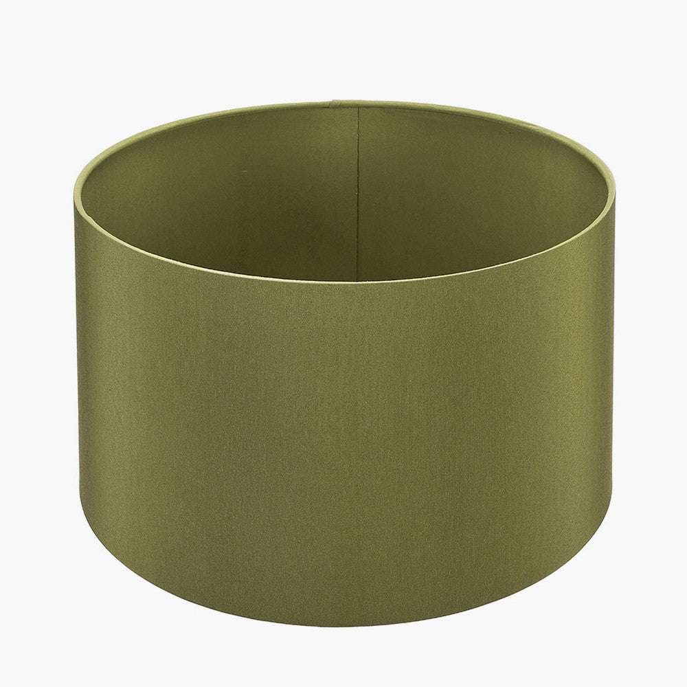 Harry 40cm Sage Cotton Mix Cylinder Lampshade