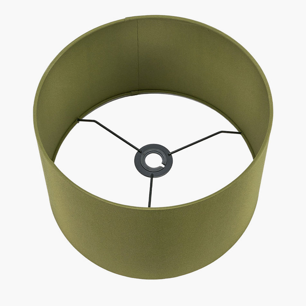 Harry 45cm Sage Cotton Mix Cylinder Lampshade
