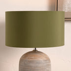 Harry 40cm Sage Cotton Mix Cylinder Lampshade
