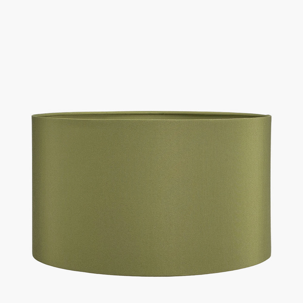 Harry 30cm Sage Cotton Mix Cylinder Lampshade