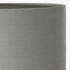 Harry 40cm Steel Grey Cotton Mix Cylinder Lampshade