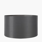 Zara 35cm Steel Grey Silk Lined Cylinder Lampshade