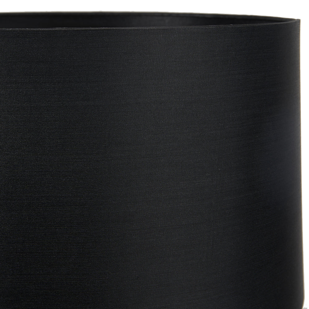 Zara 35cm Black Silk Lined Cylinder Lampshade